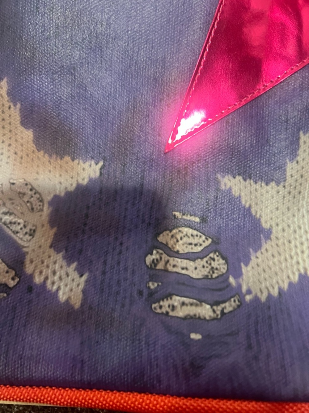 George Gina & Lucy ‘Big Star’ Purple Canvas Handbag - Bright Pink Star Applique - Picture 6 of 16